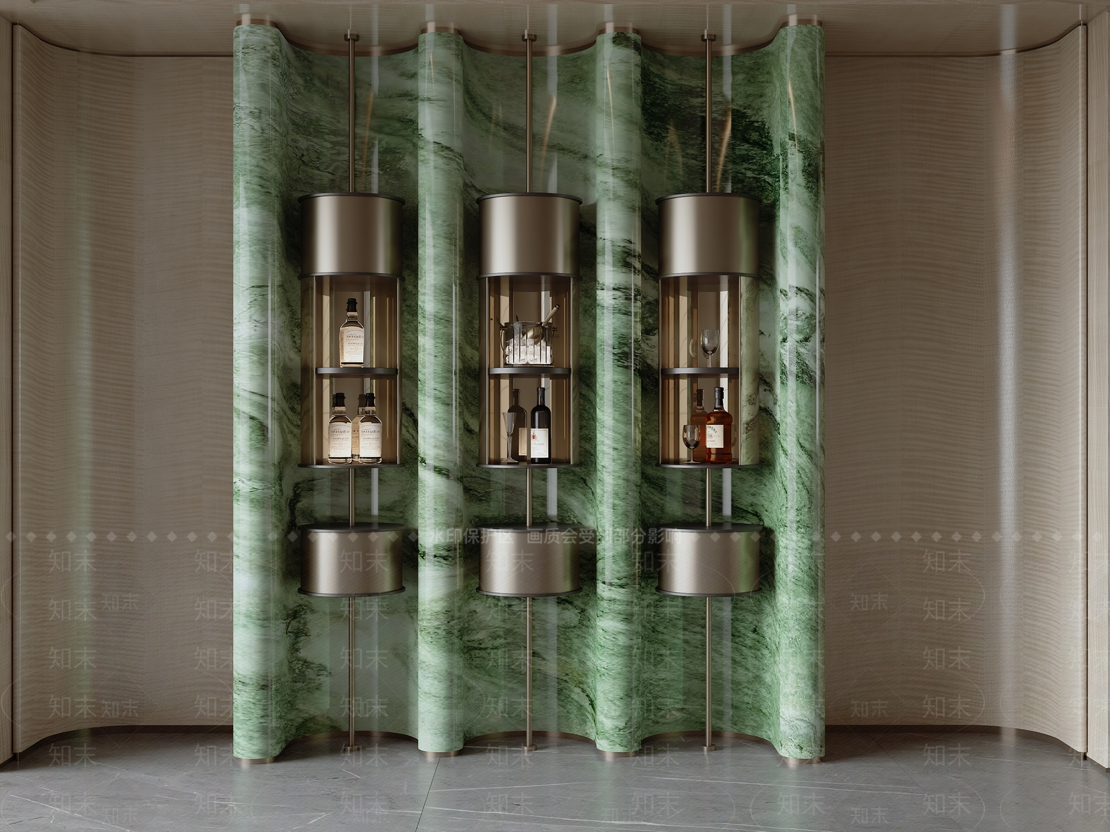 轻奢酒柜SU模型下载【ID:1204274859】