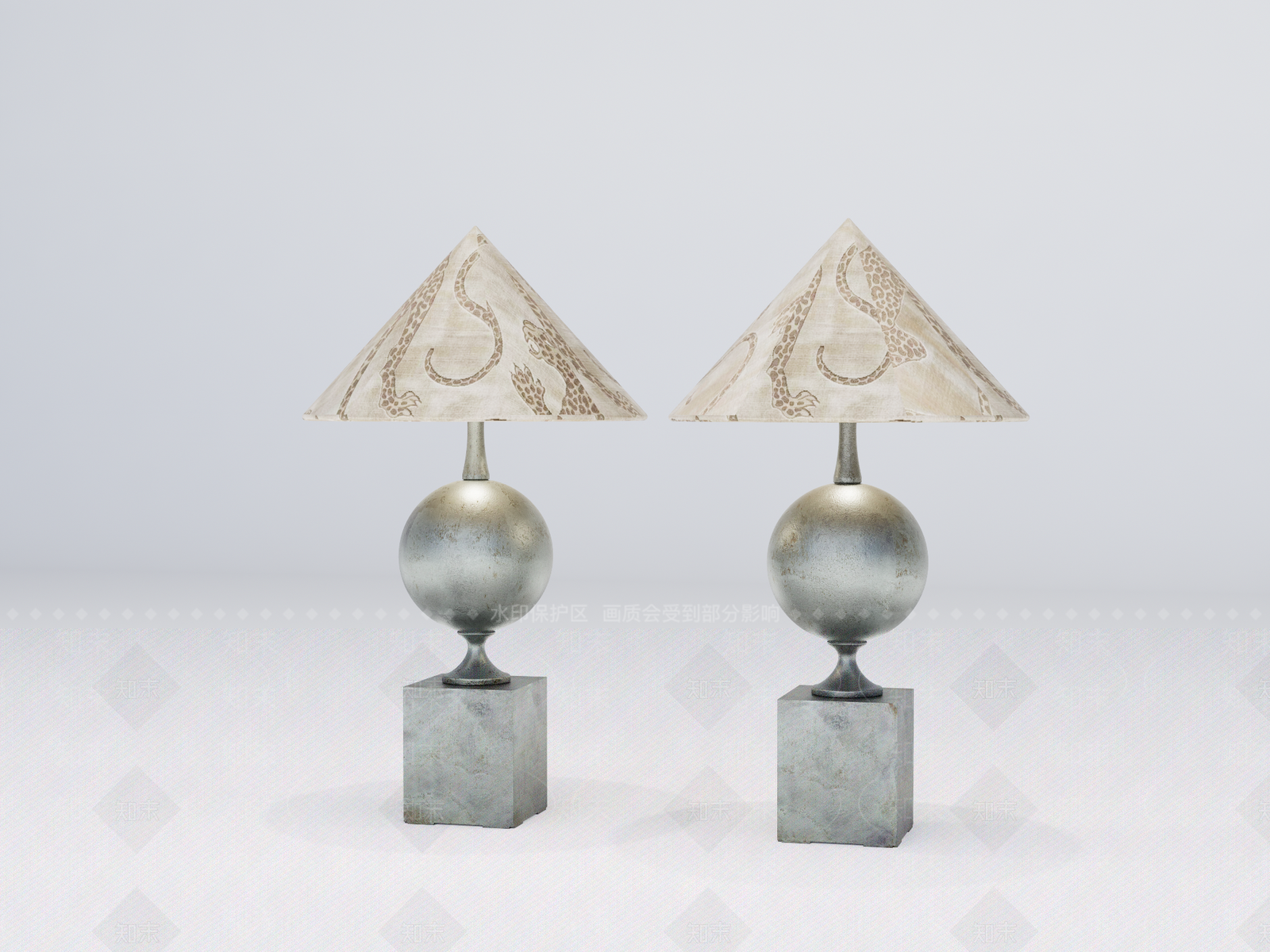 法式中古台灯SU模型下载【ID:1204274958】