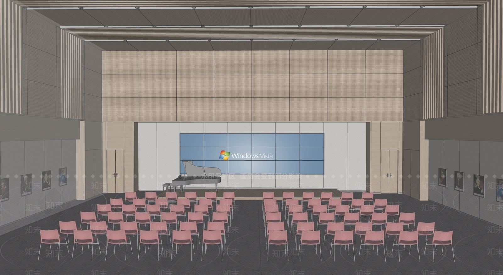 现代报告厅SU模型下载【ID:1204277510】