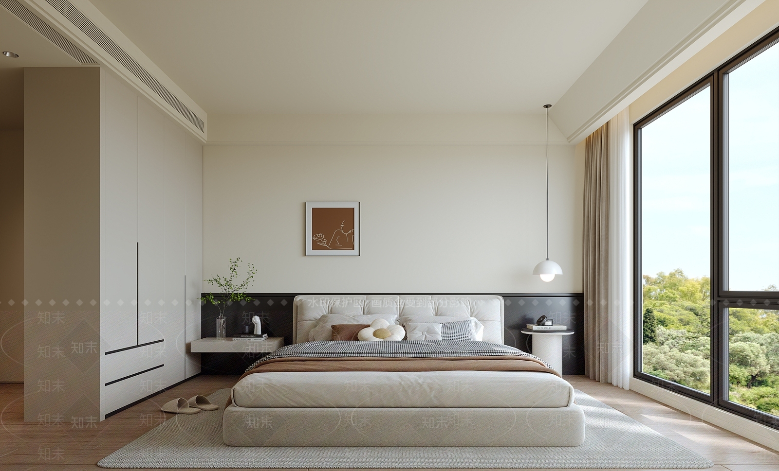 现代意式家居卧室3D模型下载【ID:1204279034】