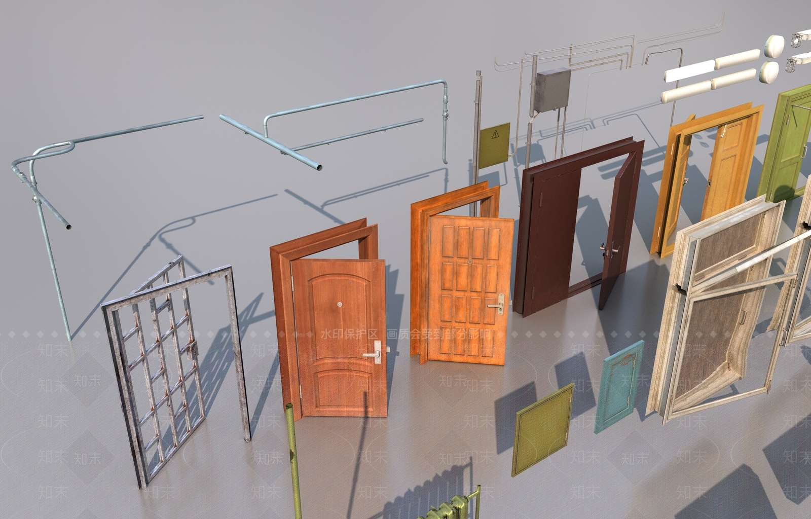 公用器材3D模型下载【ID:1204280413】