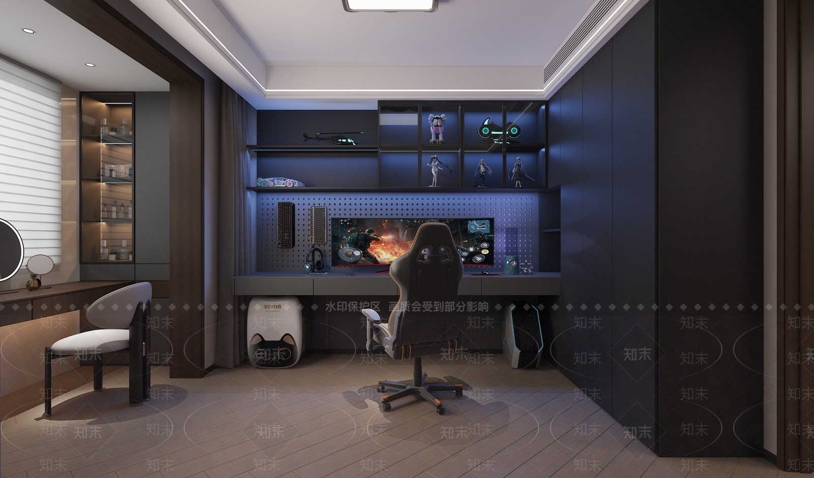 现代电竞房3D模型精品下载_3dmax模型_知末网