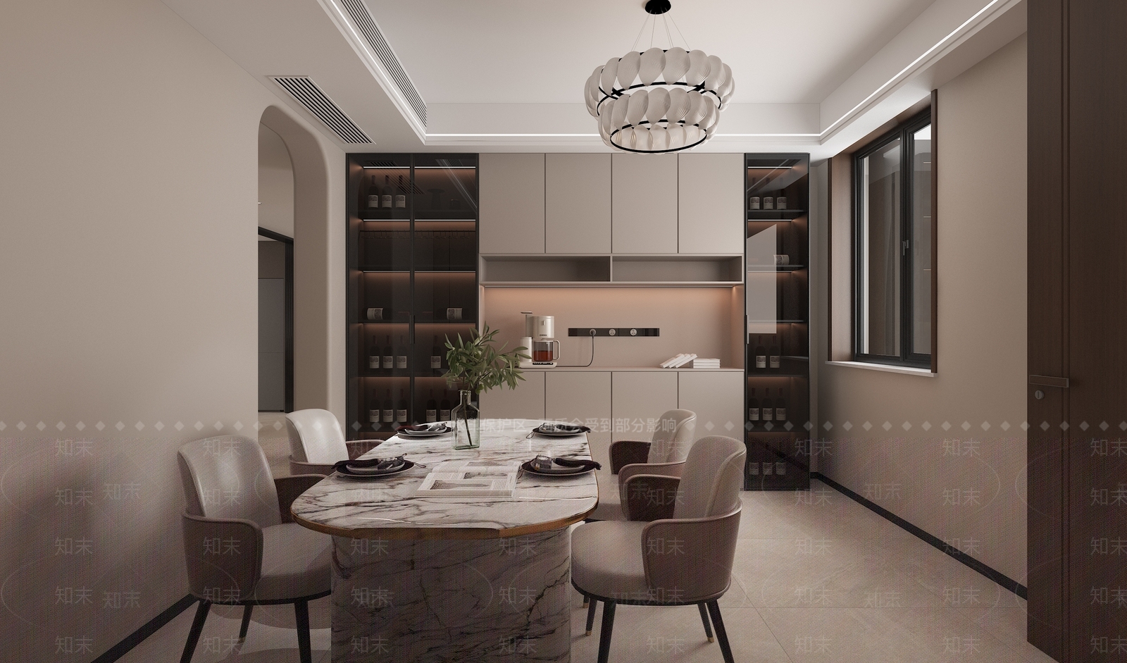 现代意式家居餐厅3D模型下载【ID:1204284503】