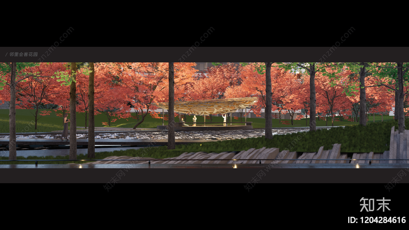 现代小区景观下载【ID:1204284616】