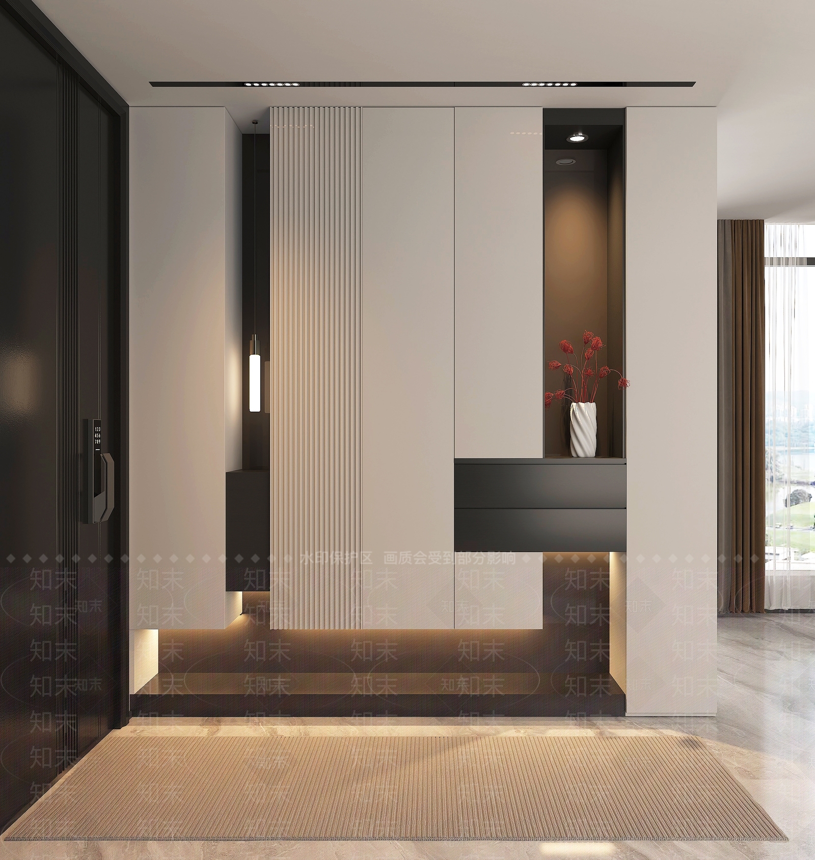 现代中古玄关3D模型下载【ID:1204285657】