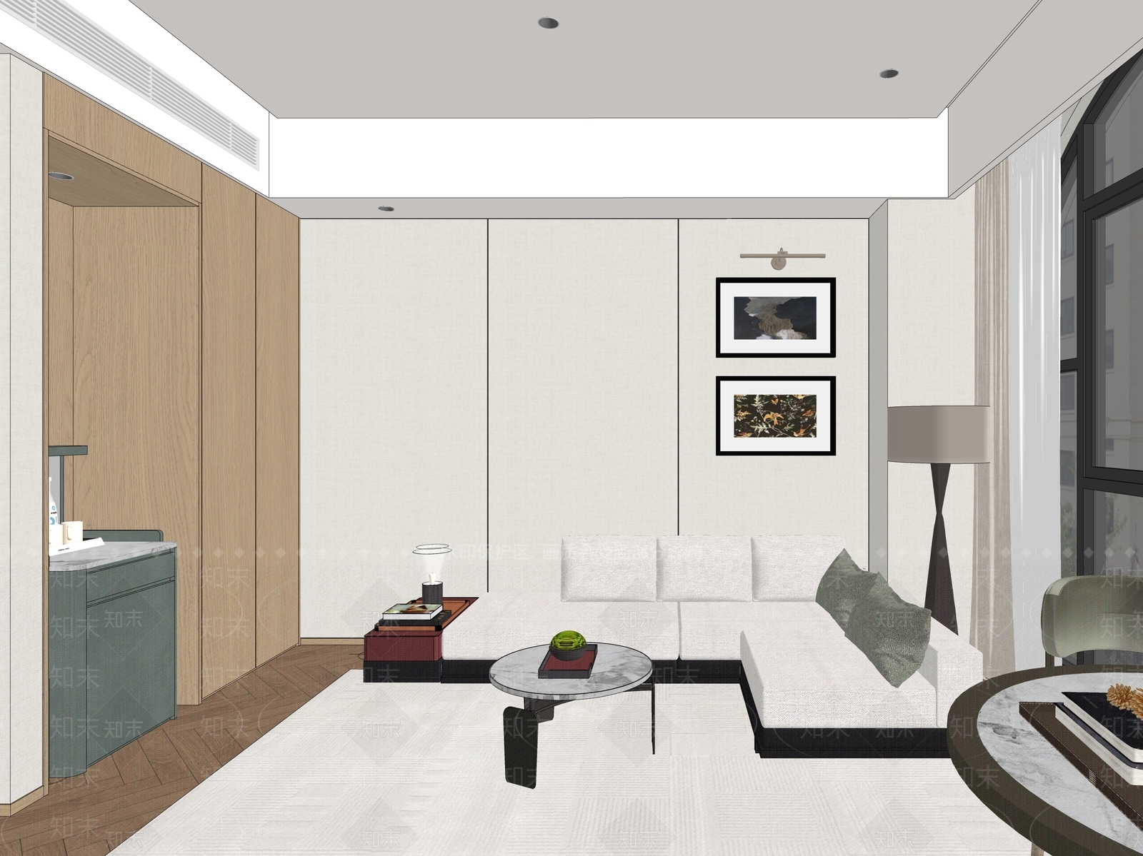 现代酒店客房SU模型下载【ID:1204290441】