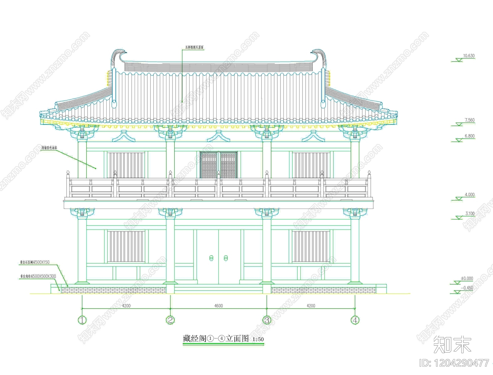 寺庙施工图下载【ID:1204290477】