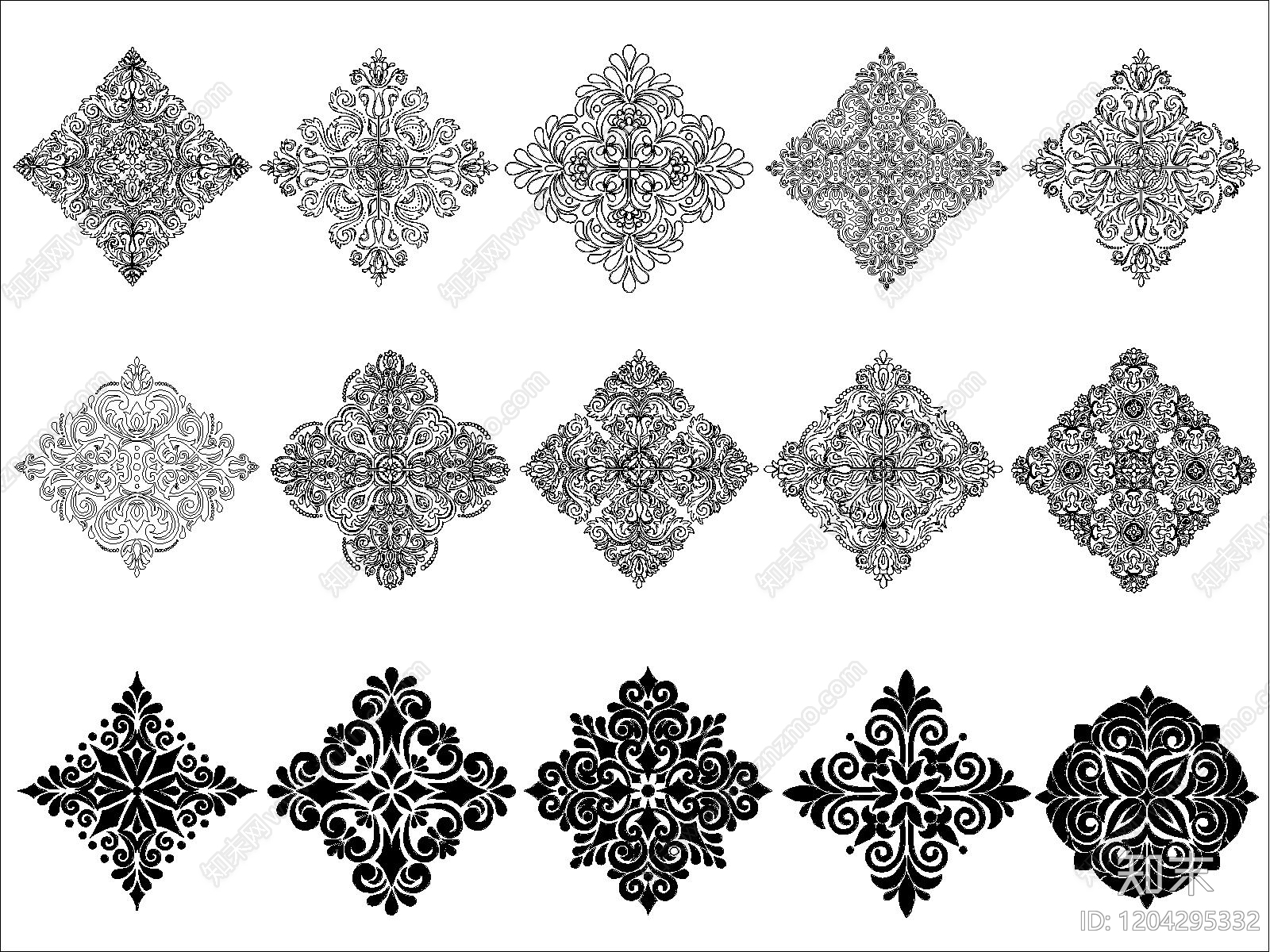 雕花施工图下载【ID:1204295332】