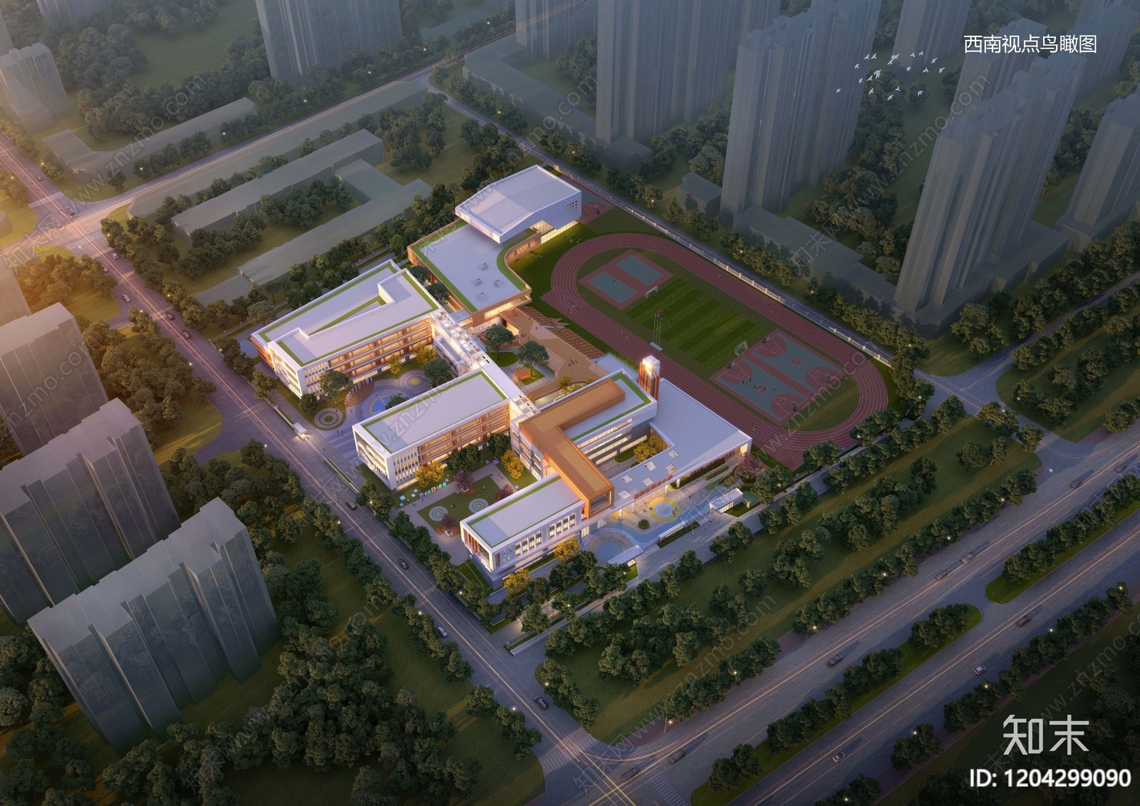 现代简约中小学建筑下载【ID:1204299090】