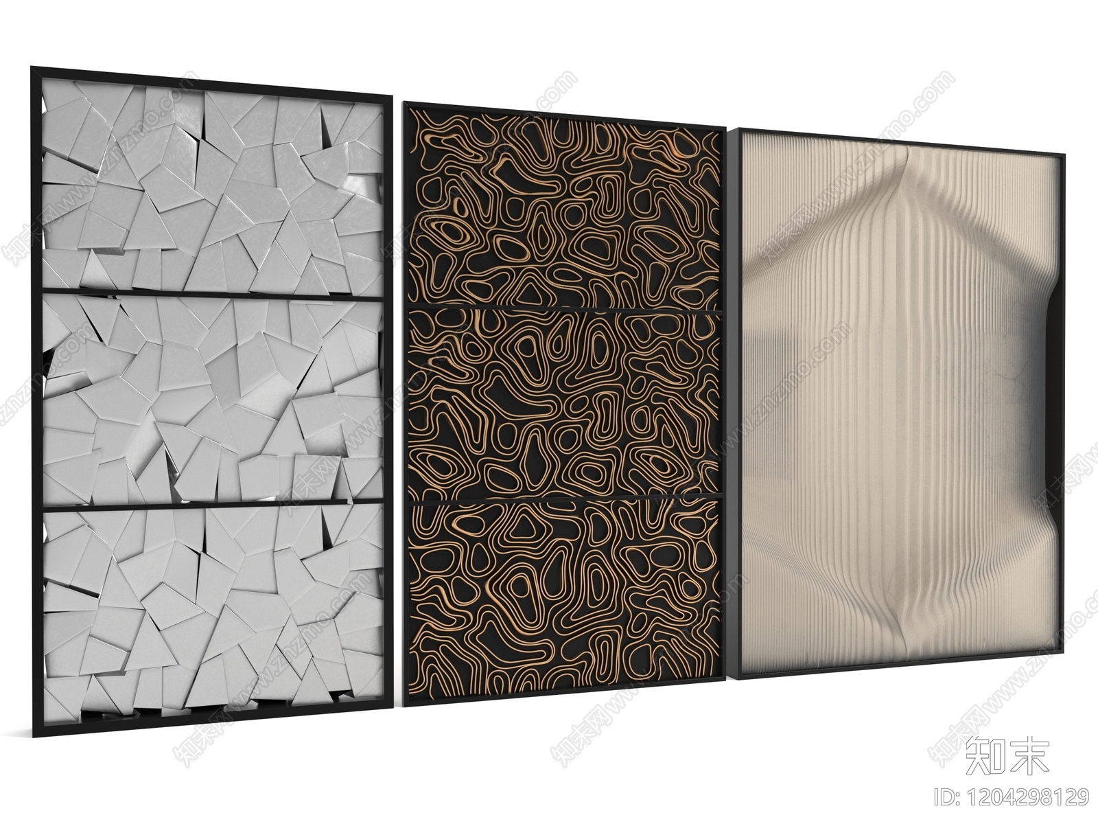 现代护墙板3D模型下载【ID:1204298129】