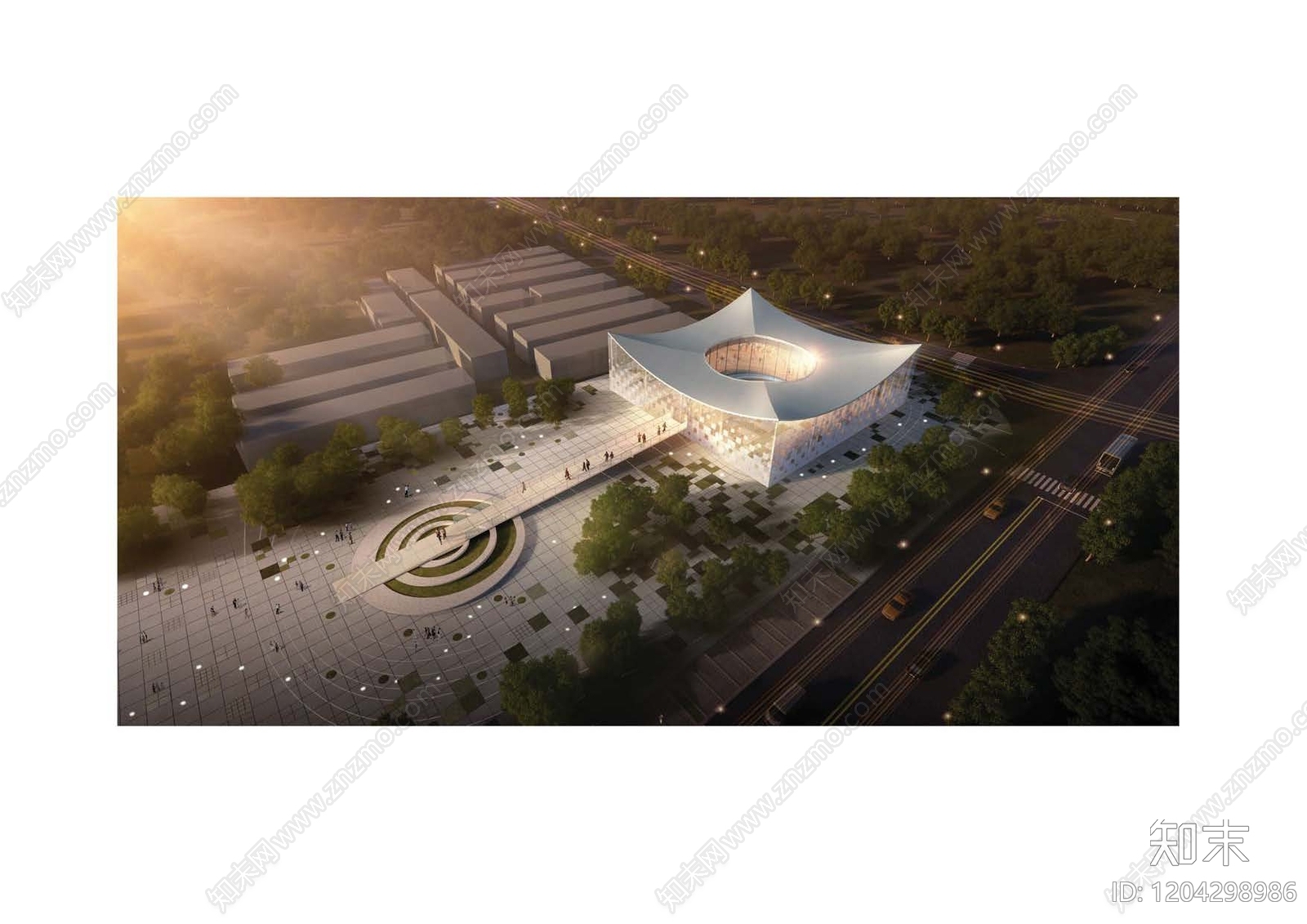 现代售楼处建筑下载【ID:1204298986】