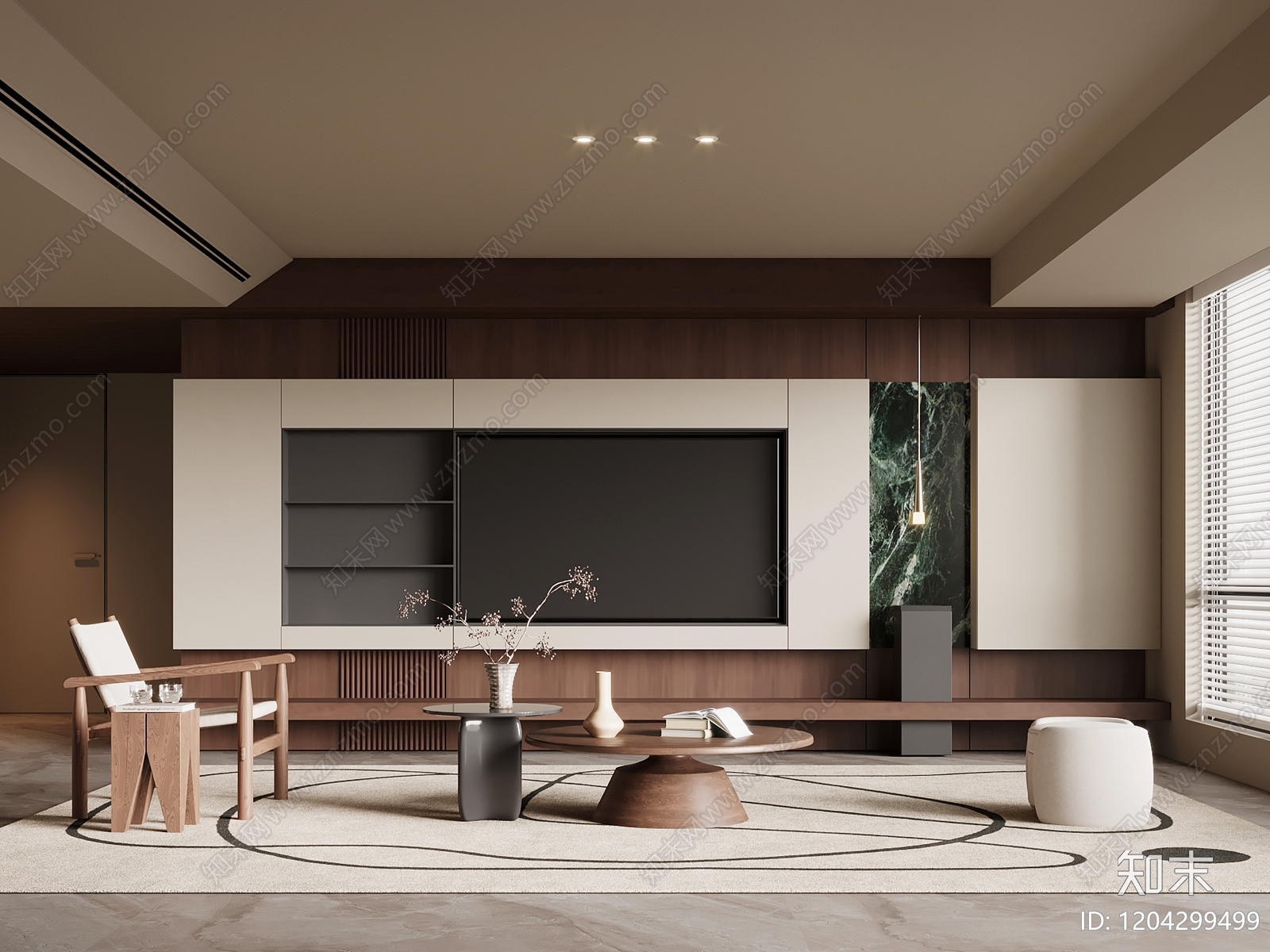 中古电视背景墙3D模型下载【ID:1204299499】