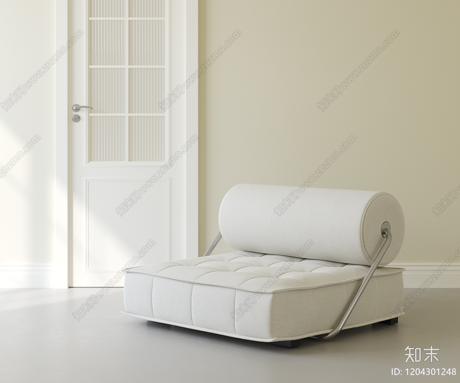 现代奶油懒人沙发3D模型下载【ID:1204301248】
