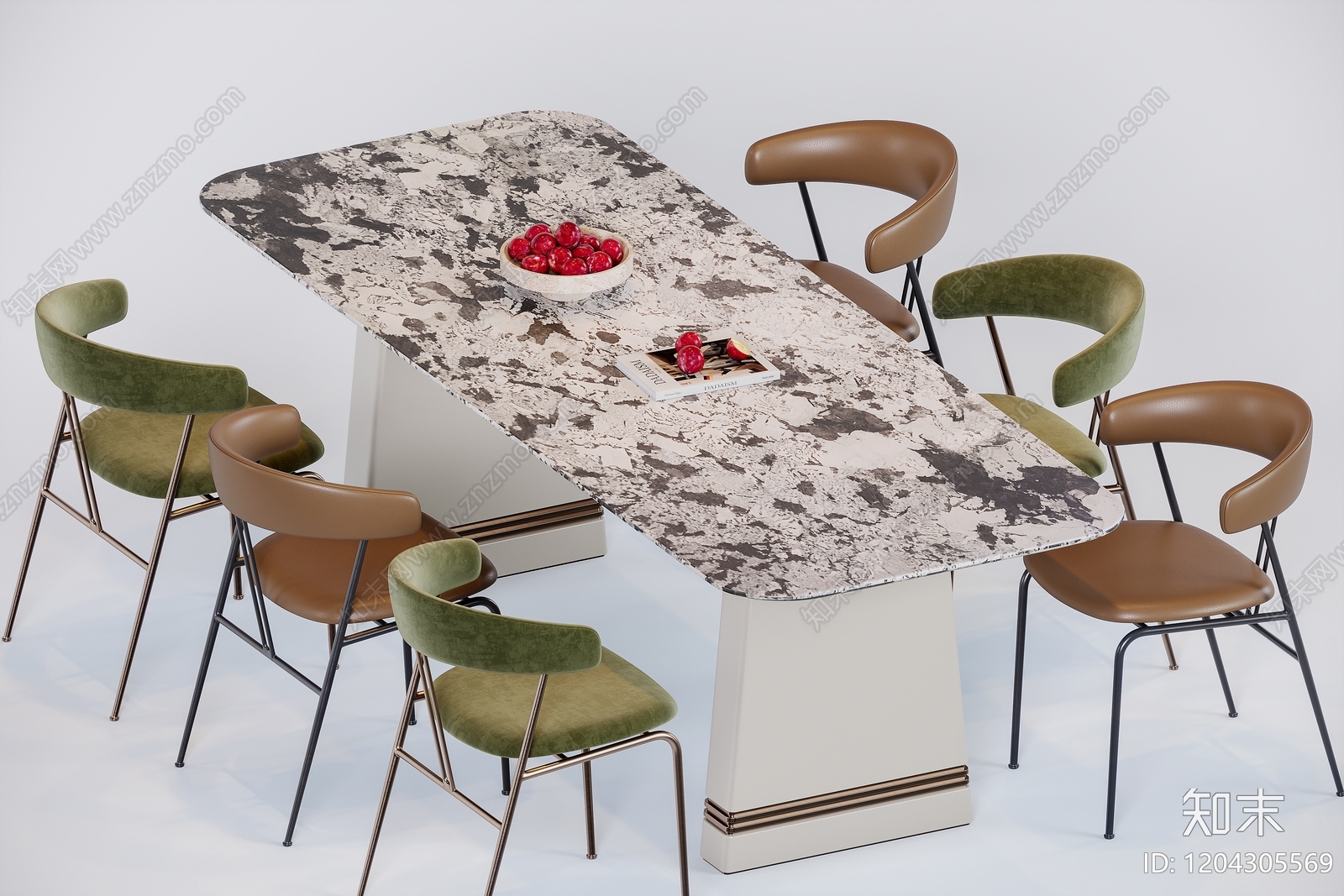 现代餐桌椅3D模型下载【ID:1204305569】