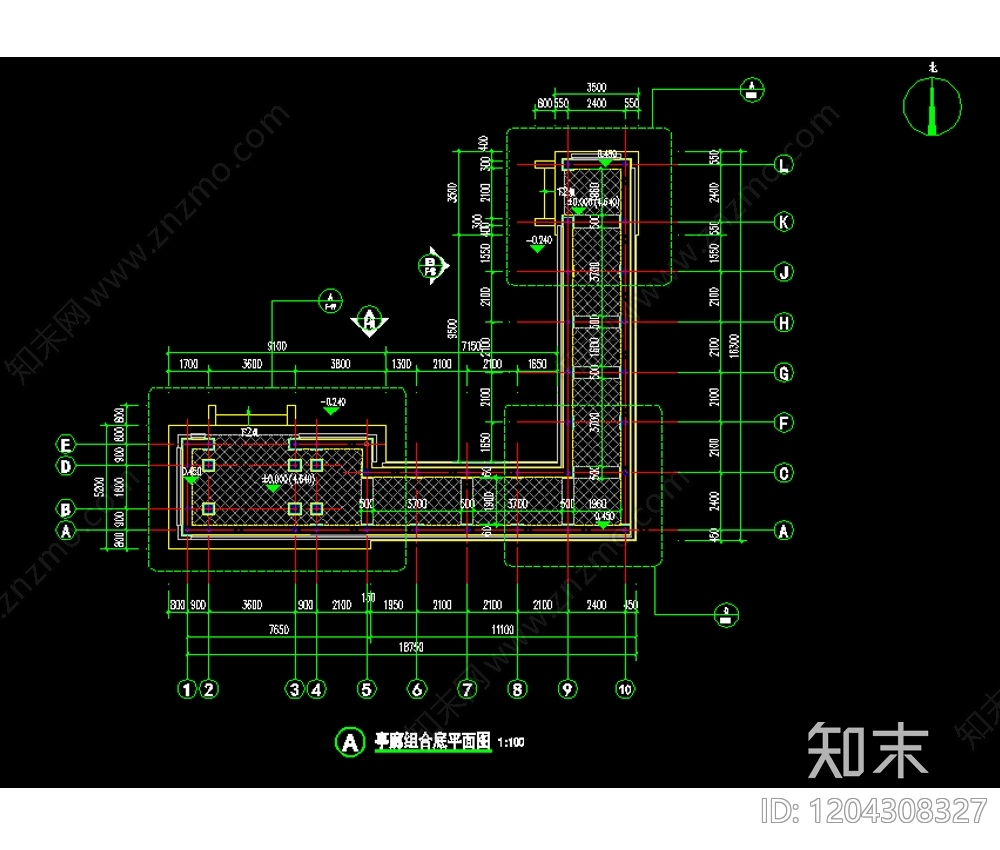 中式亭子图库cad施工图下载【ID:1204308327】
