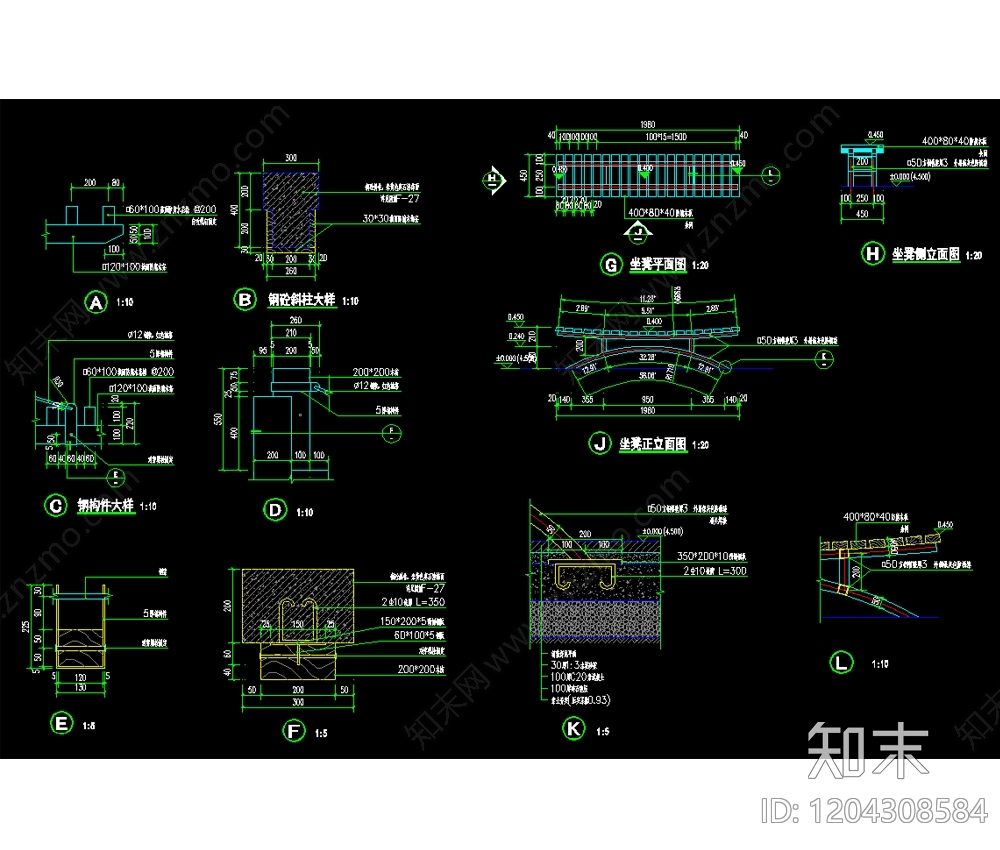 现代亭子图库cad施工图下载【ID:1204308584】