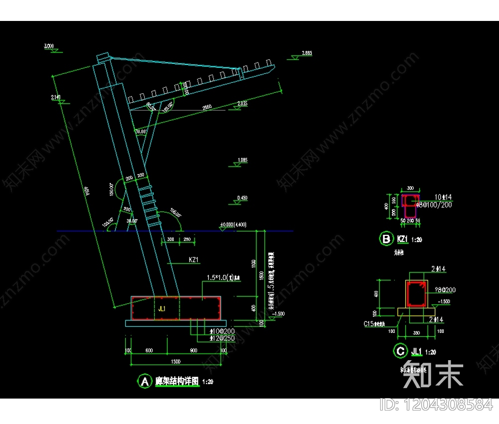 现代亭子图库cad施工图下载【ID:1204308584】
