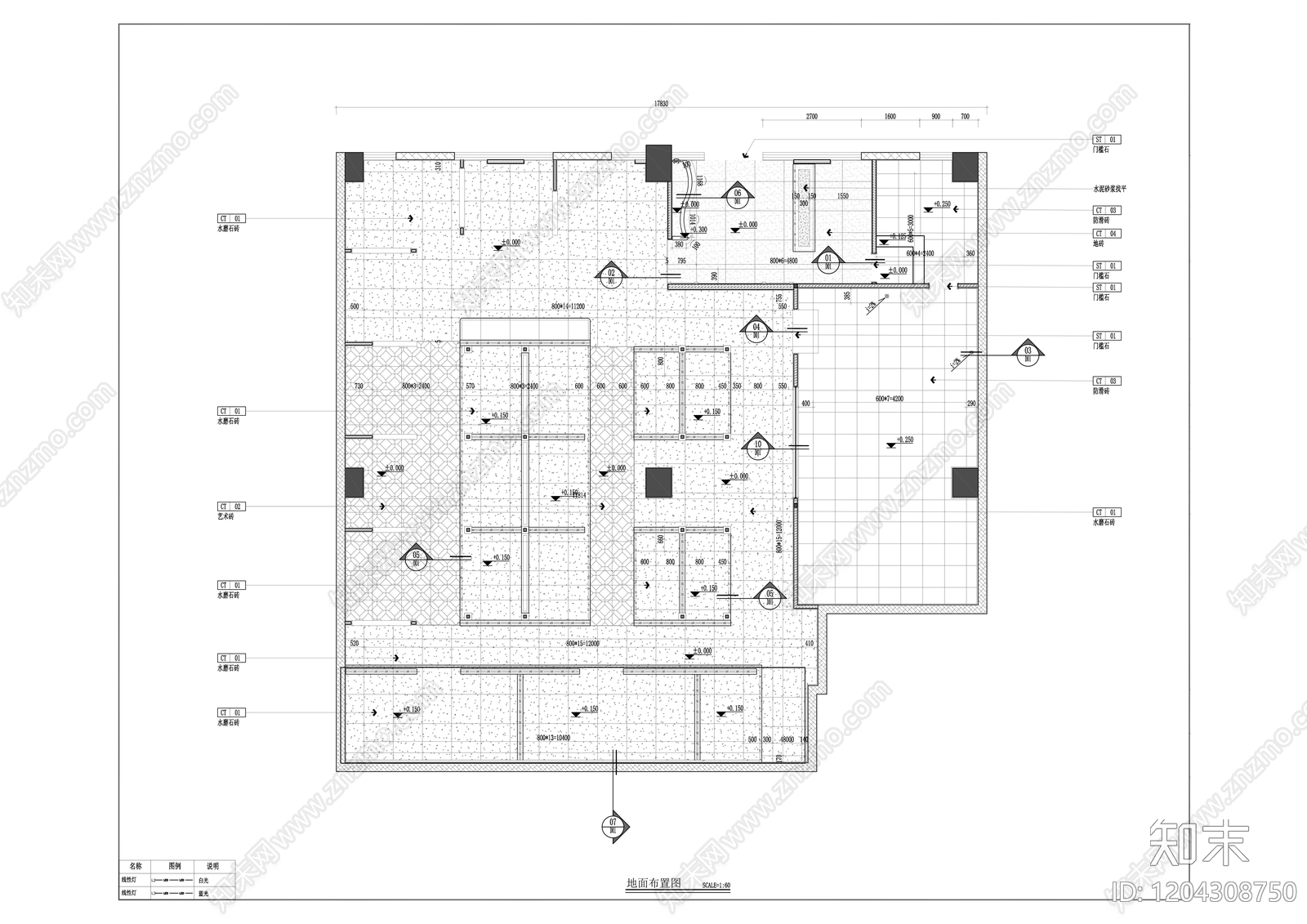 现代烤肉店cad施工图下载【ID:1204308750】
