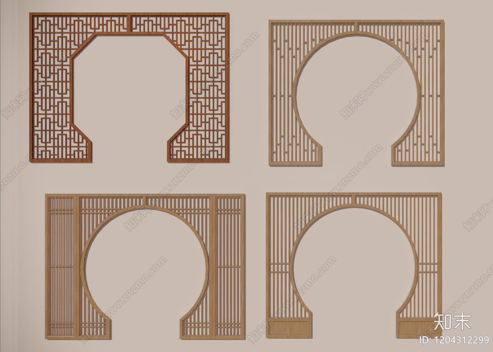 新中式原木其他景观小建筑SU模型下载【ID:1204312299】