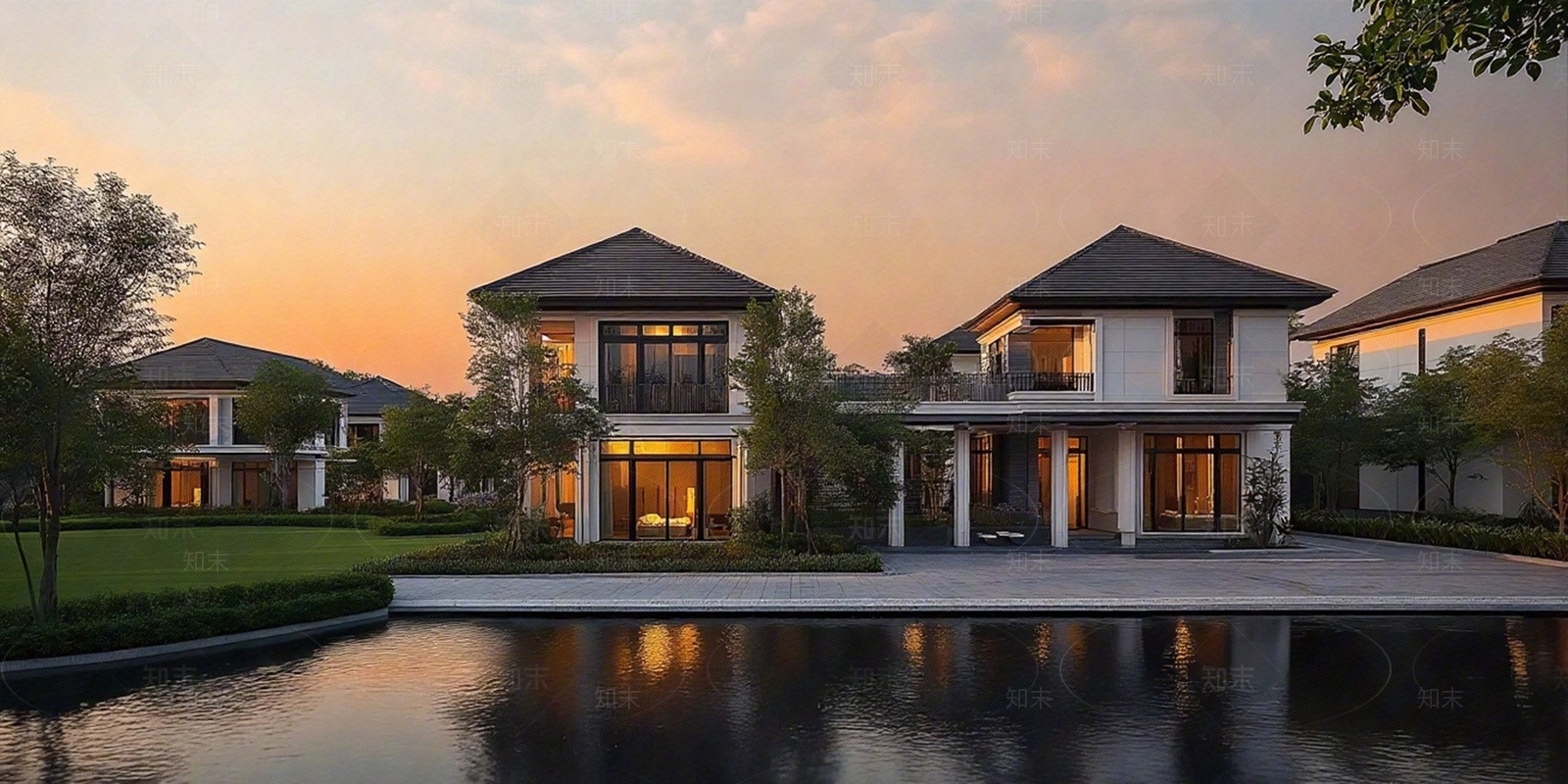 现代小区外景贴图下载【ID:1204312673】