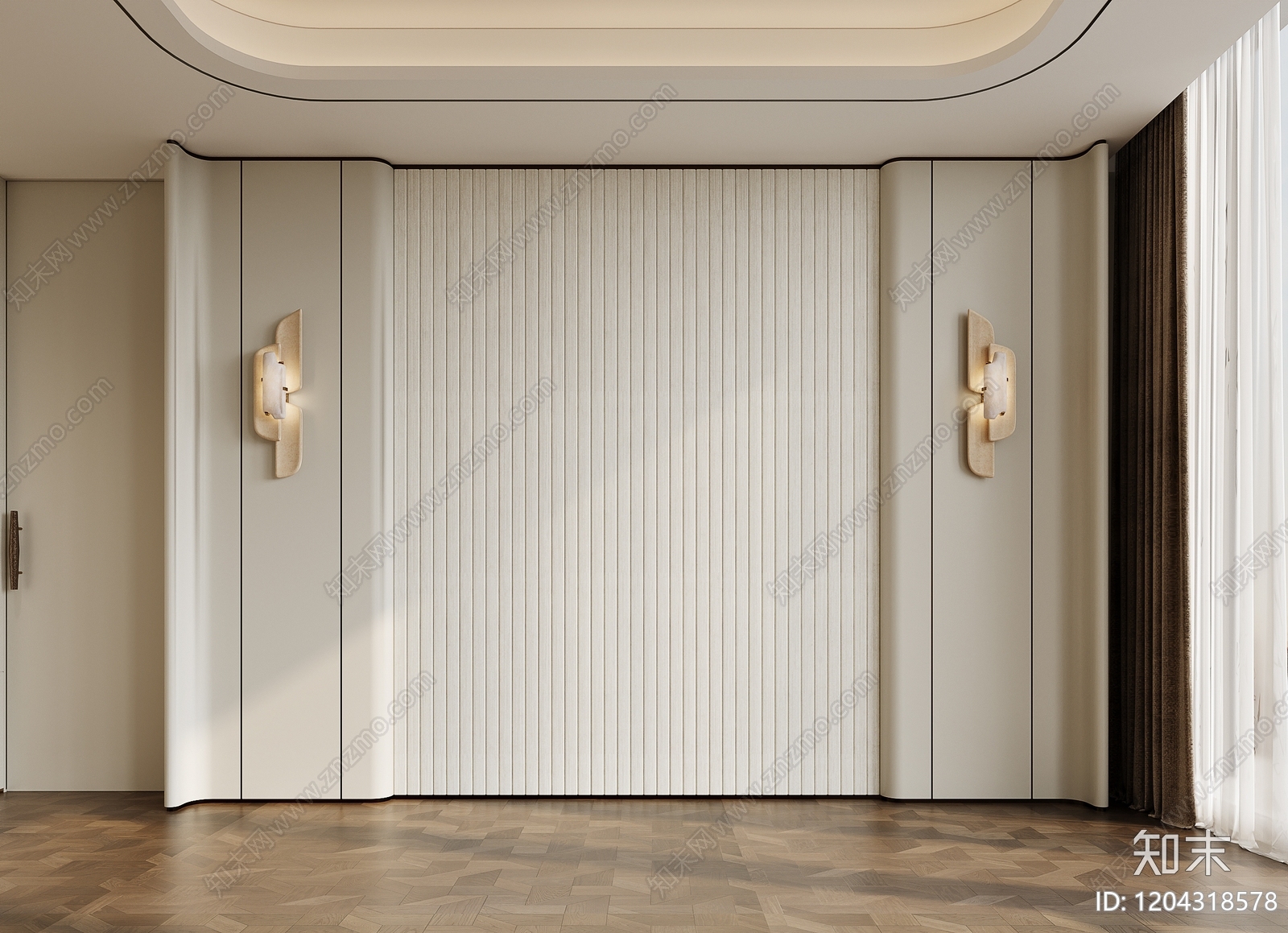 复古轻奢其他墙面3D模型下载【ID:1204318578】