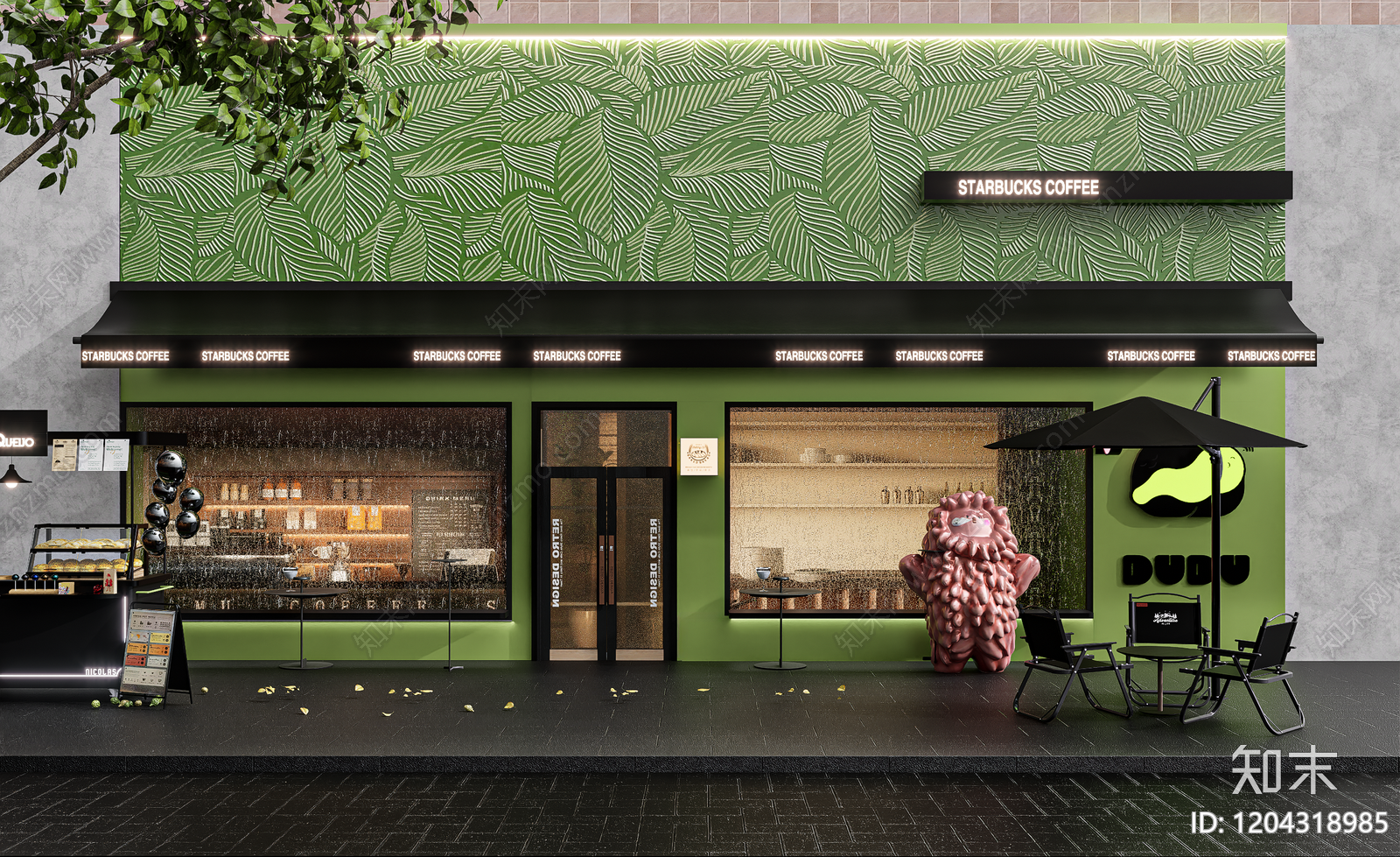 现代极简奶茶店SU模型下载【ID:1204318985】