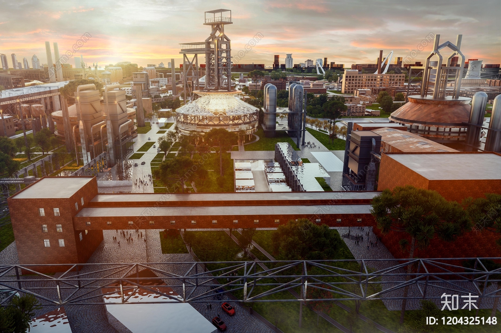 现代厂房SU模型下载【ID:1204325148】