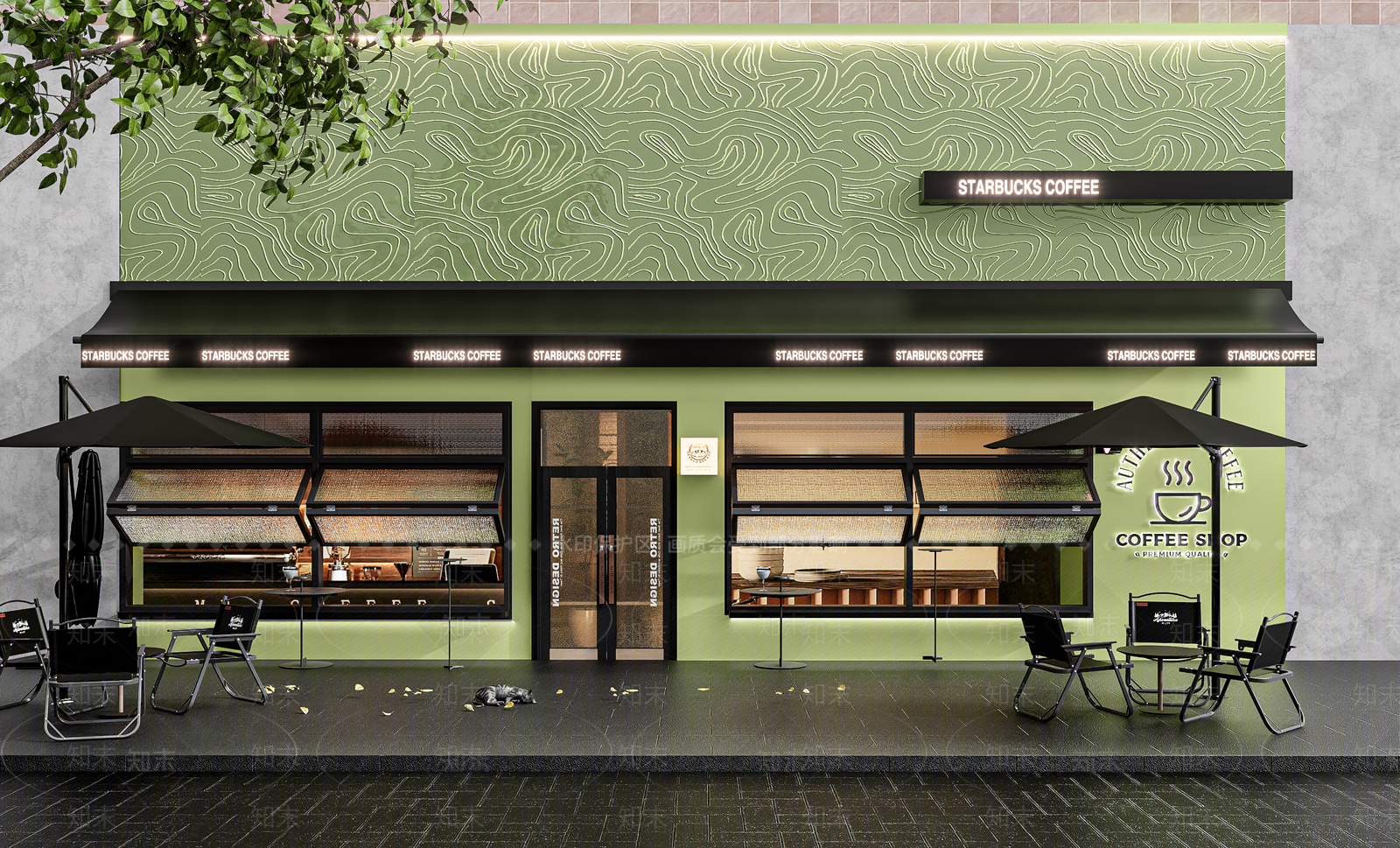 现代极简咖啡厅SU模型下载【ID:1204522526】