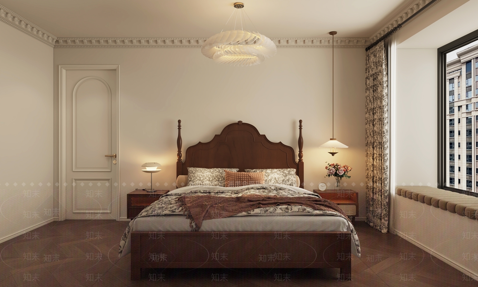 法式中古家居卧室3D模型下载【ID:1204334125】