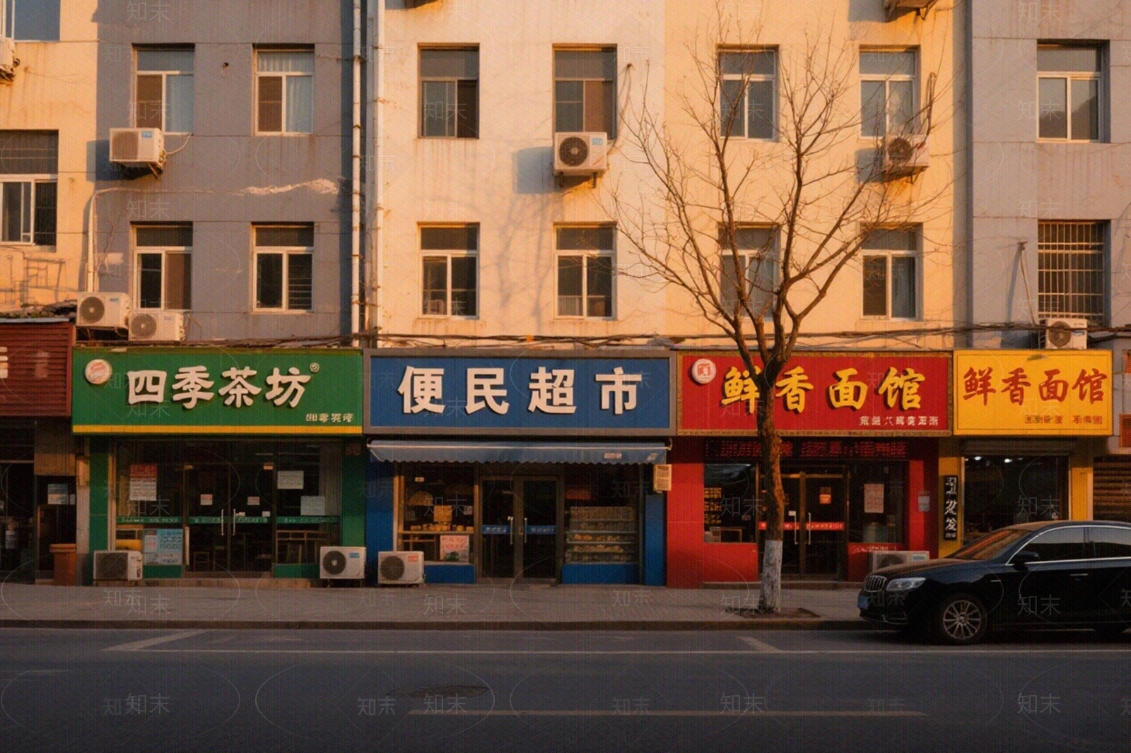 现代街道外景贴图下载【ID:1204334576】