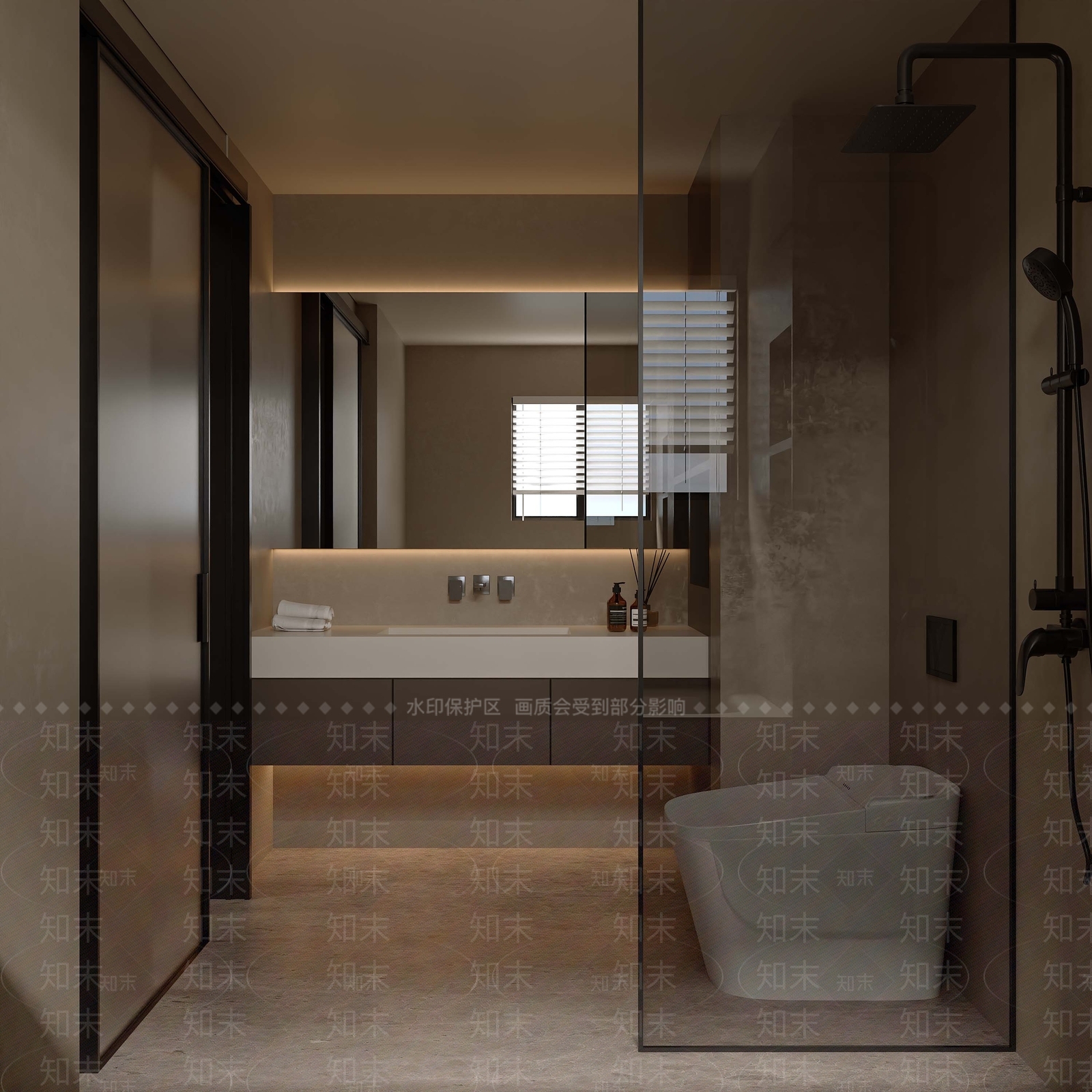 现代卫生间3D模型下载【ID:1204337755】