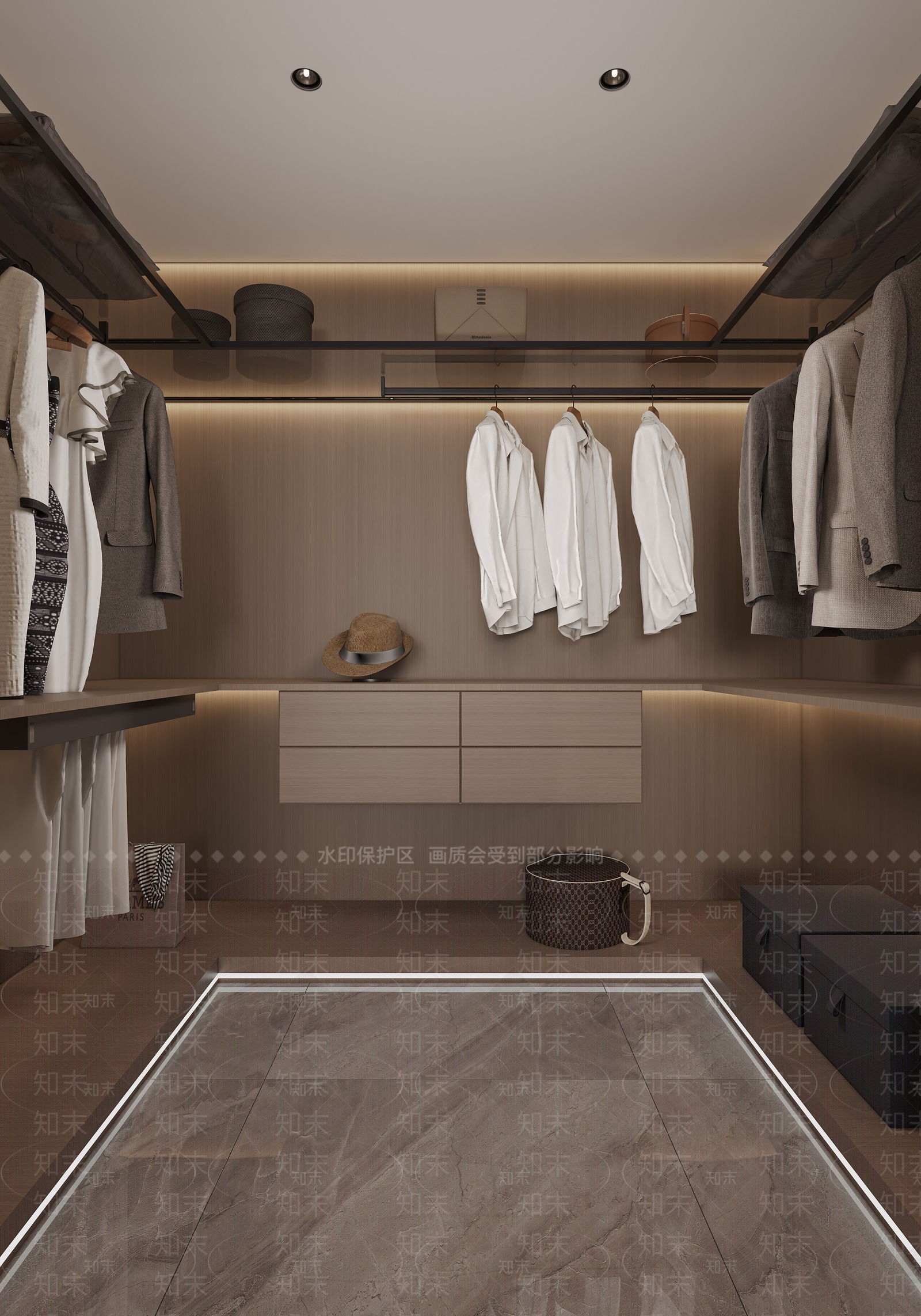 现代意式衣帽间3D模型下载【ID:1204337706】