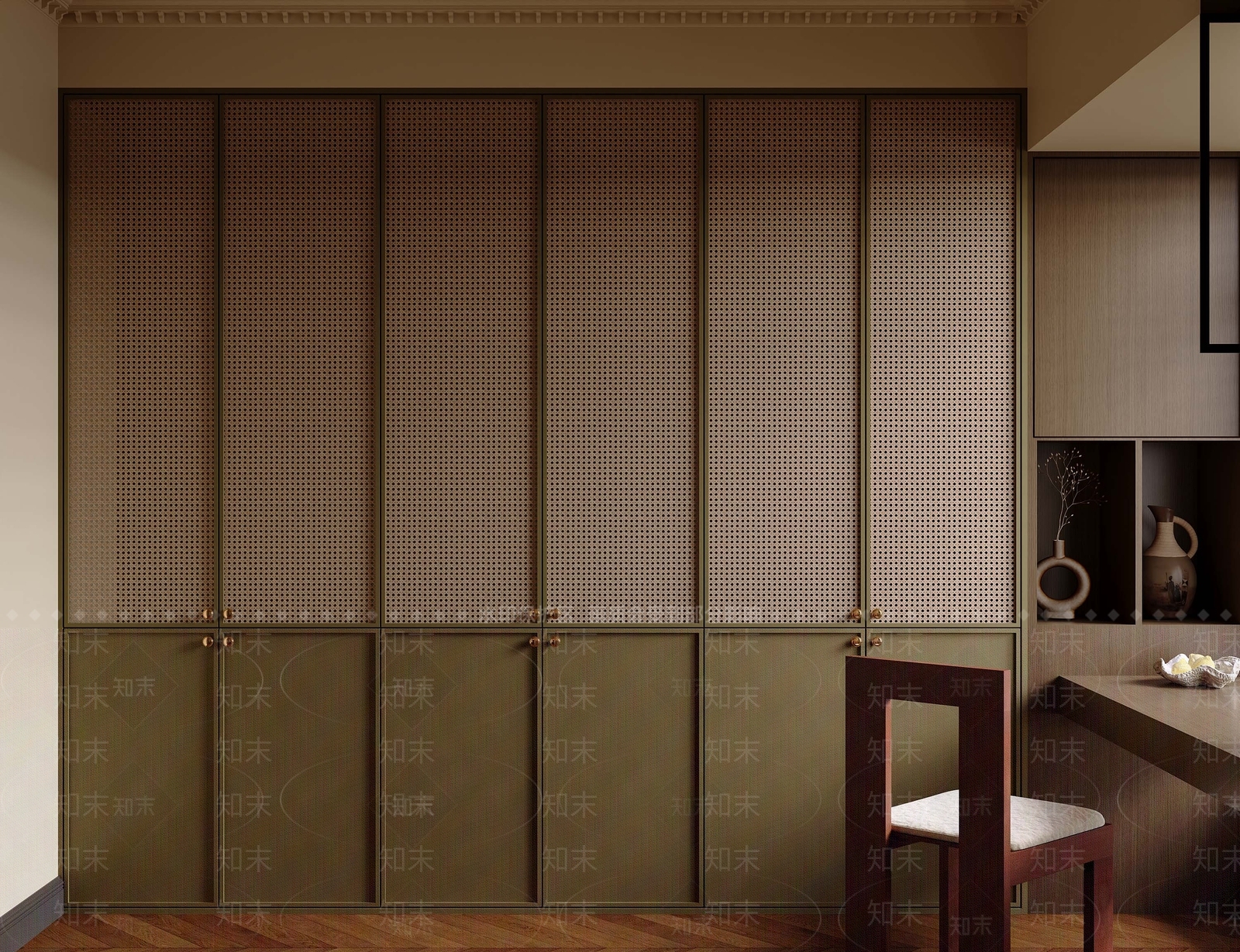 复古衣帽间3D模型下载【ID:1204339583】
