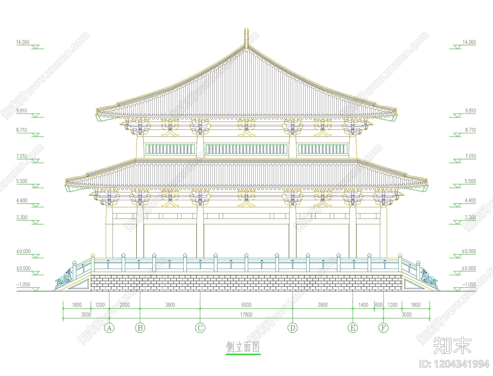 其他古建筑cad施工图下载【ID:1204341994】