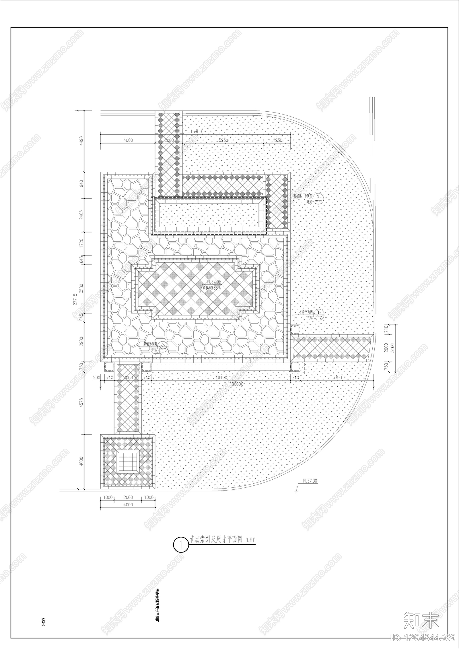宅间绿地cad施工图下载【ID:1204344569】