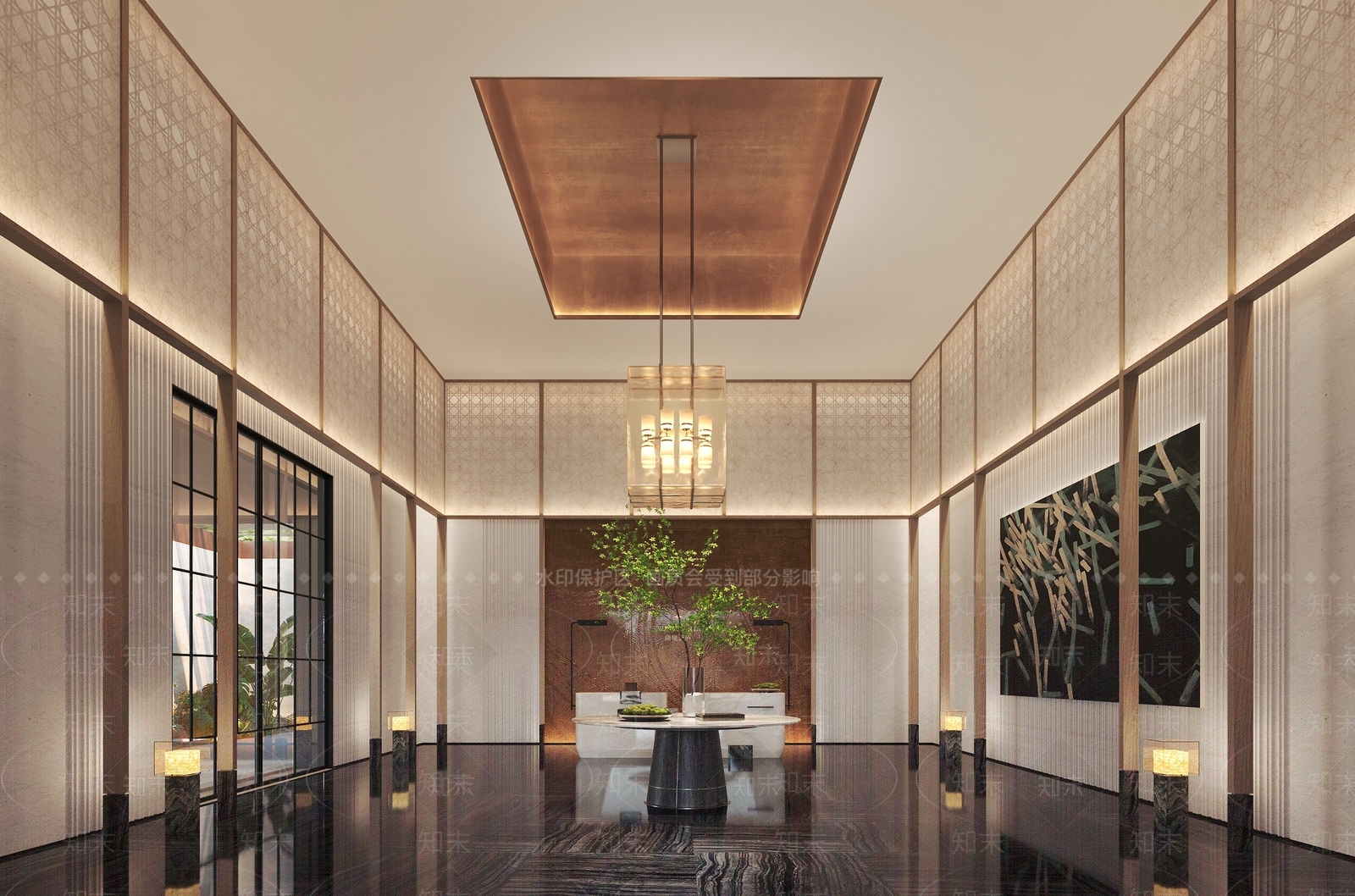 现代新中式其他商业空间3D模型下载【ID:1204346732】