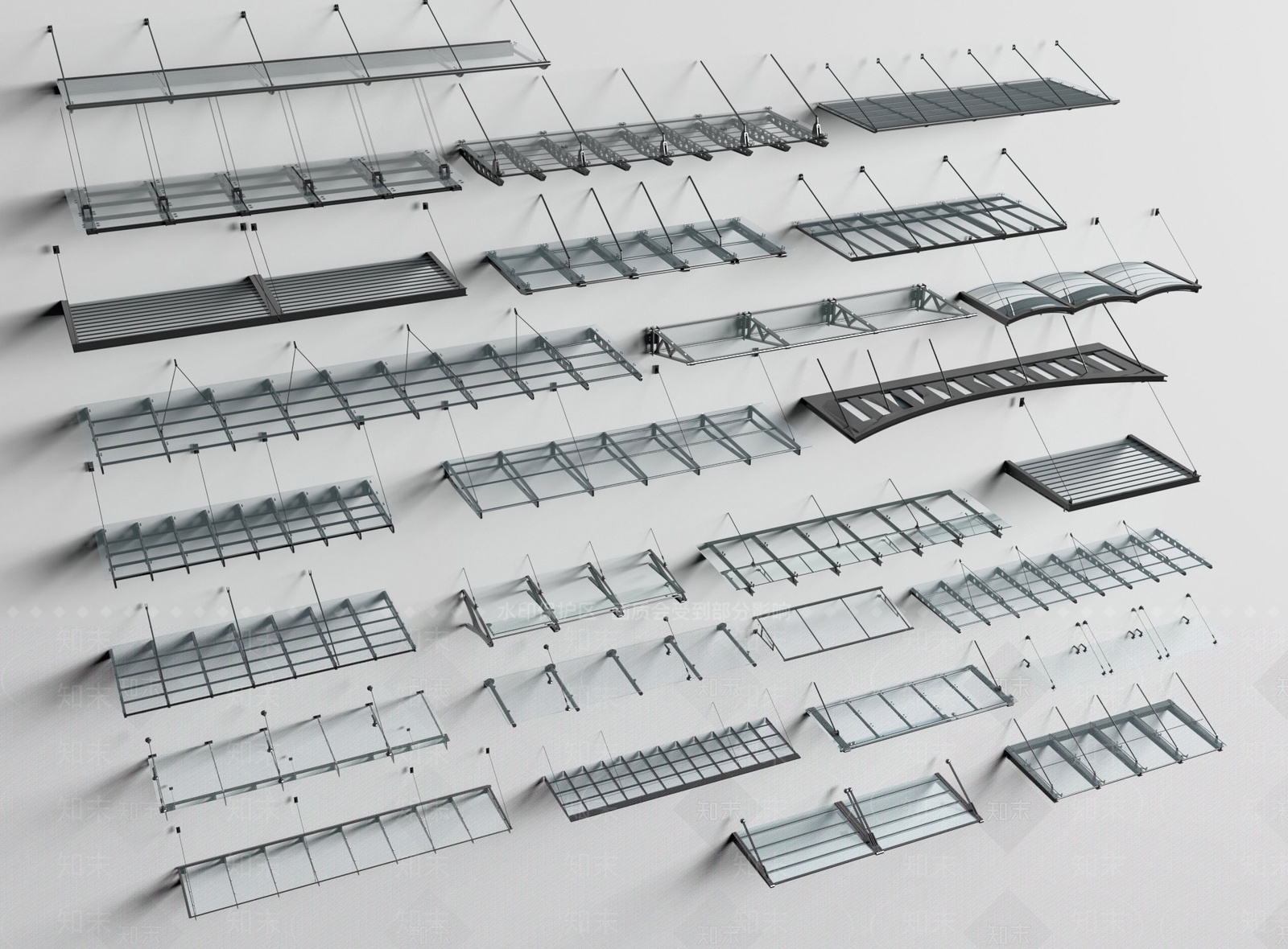 现代雨棚SU模型下载【ID:1204502580】