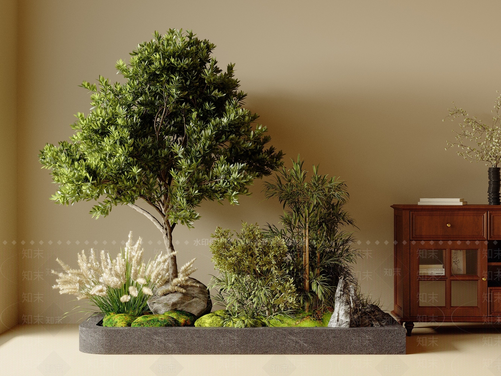 植物堆3D模型下载【ID:1204348596】