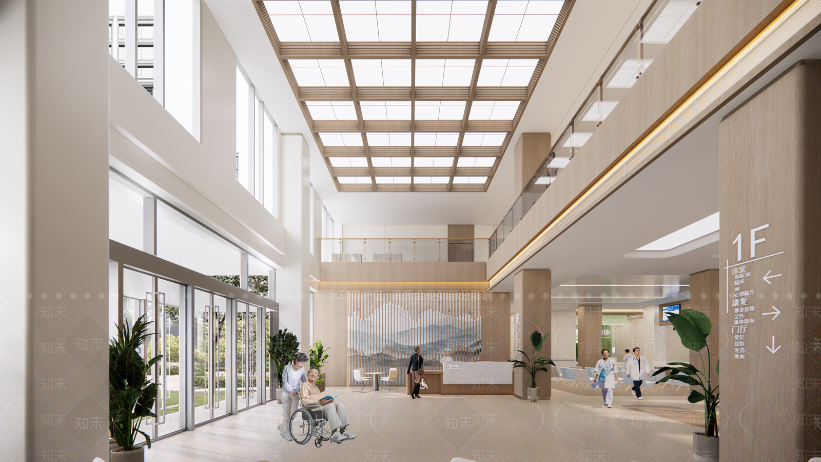 新中式原木医院SU模型下载【ID:1204348897】