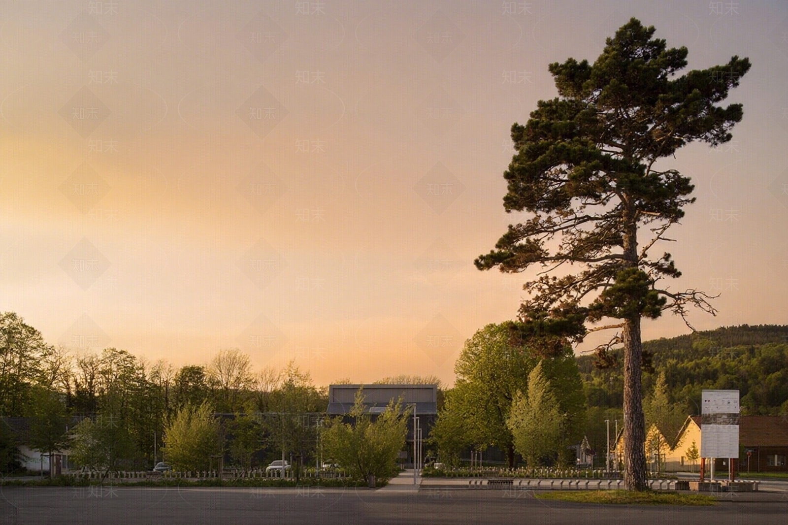 现代街道外景贴图下载【ID:1204349235】