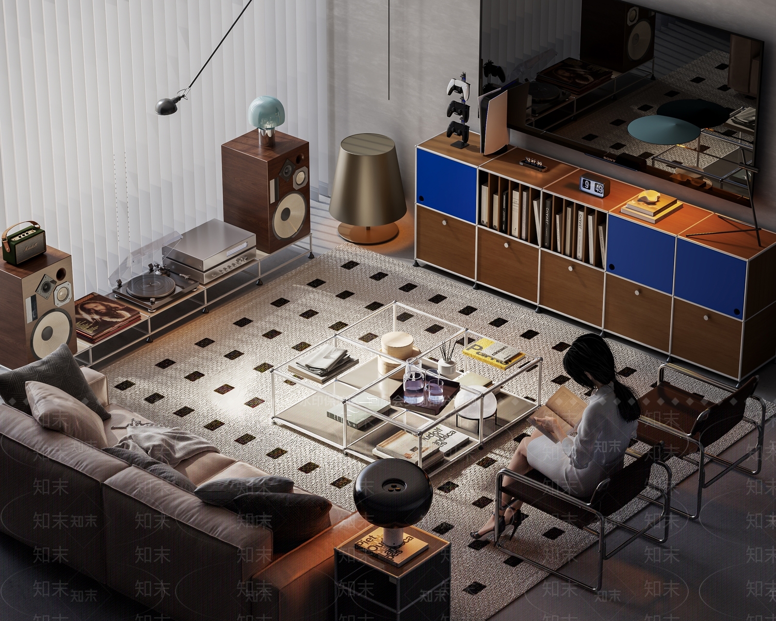 家居客厅3D模型下载【ID:1204350837】