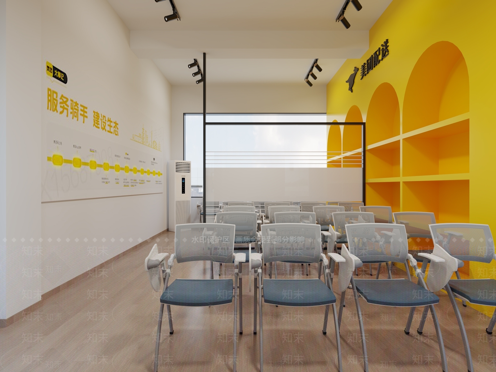 现代办公大厅3D模型下载【ID:1204358786】