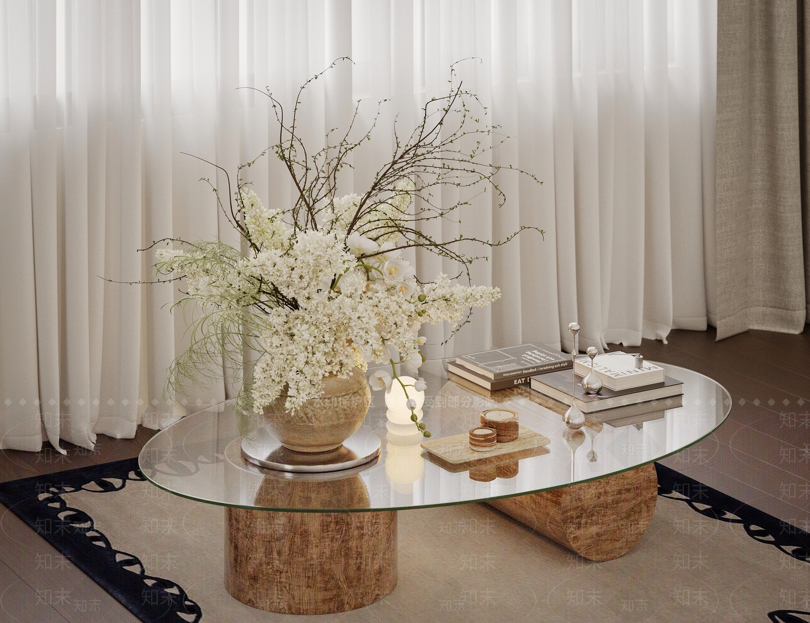 现代轻奢茶几3D模型下载【ID:1204359844】