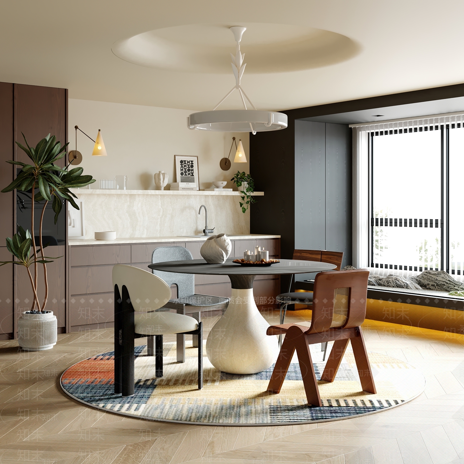 中古家居餐厅3D模型下载【ID:1204363505】