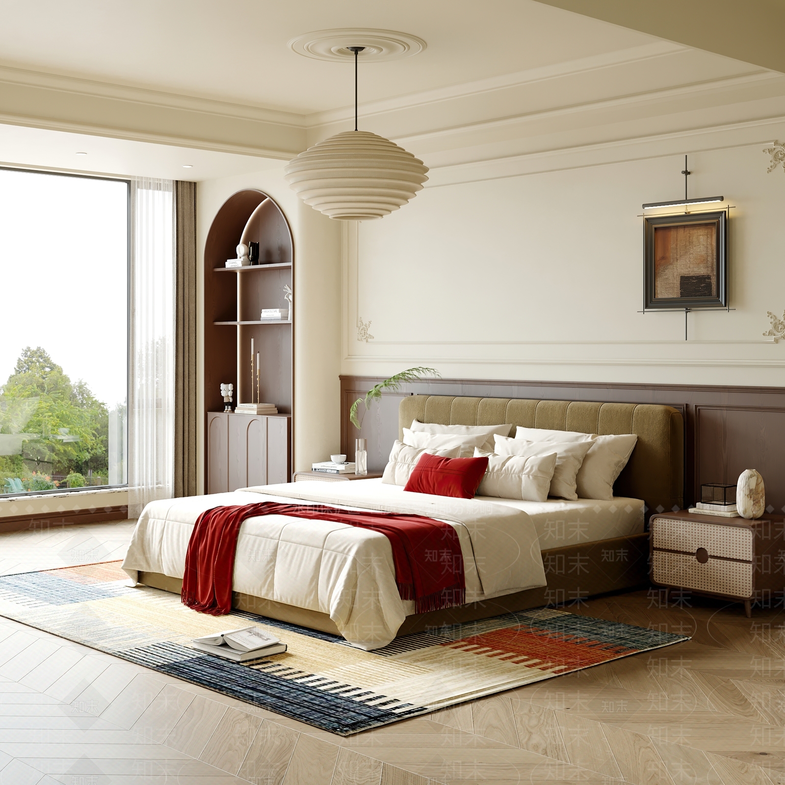 中古简约家居卧室3D模型下载【ID:1204363611】