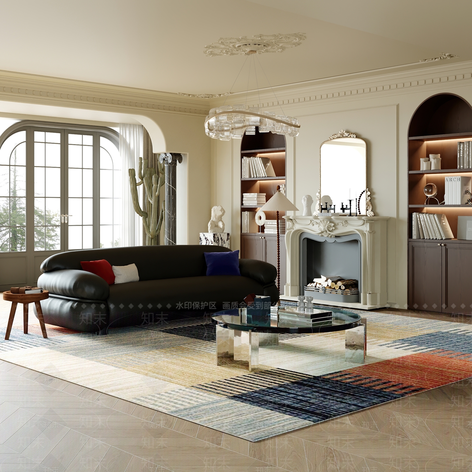 法式中古家居客厅3D模型下载【ID:1204363716】