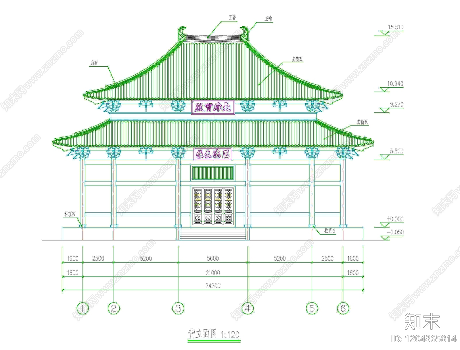 其他古建筑cad施工图下载【ID:1204365814】