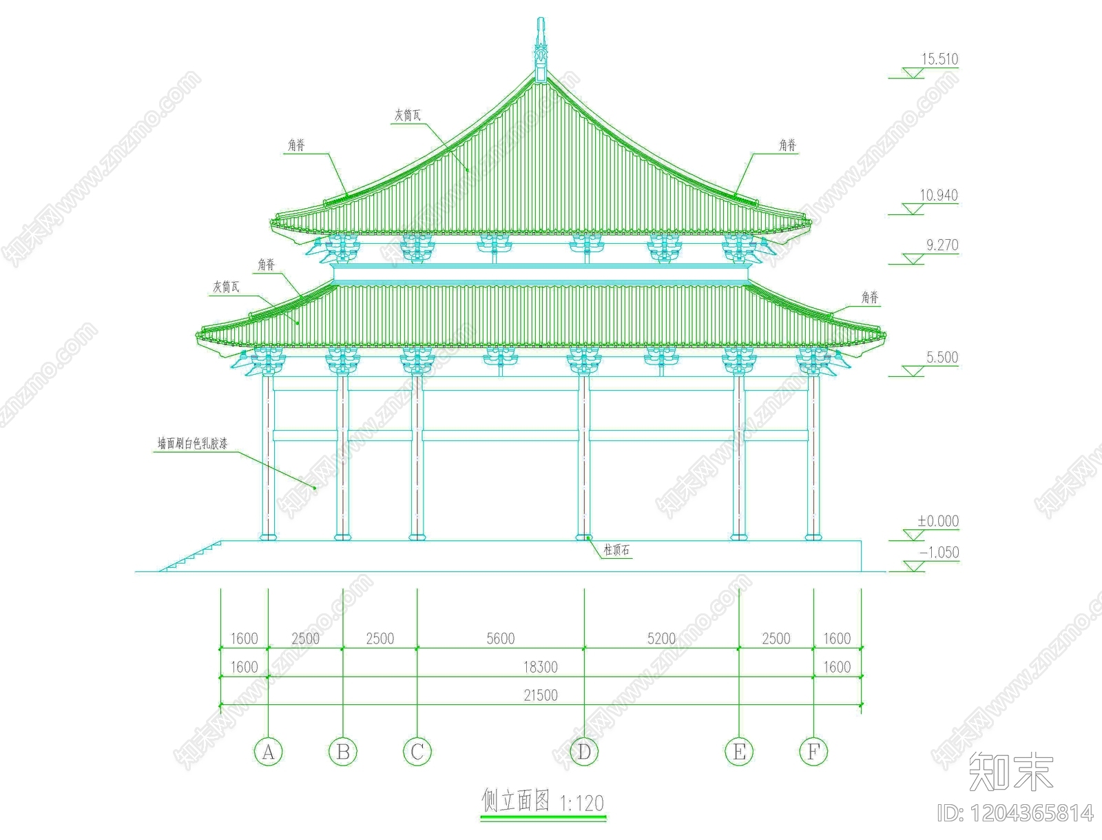 其他古建筑cad施工图下载【ID:1204365814】