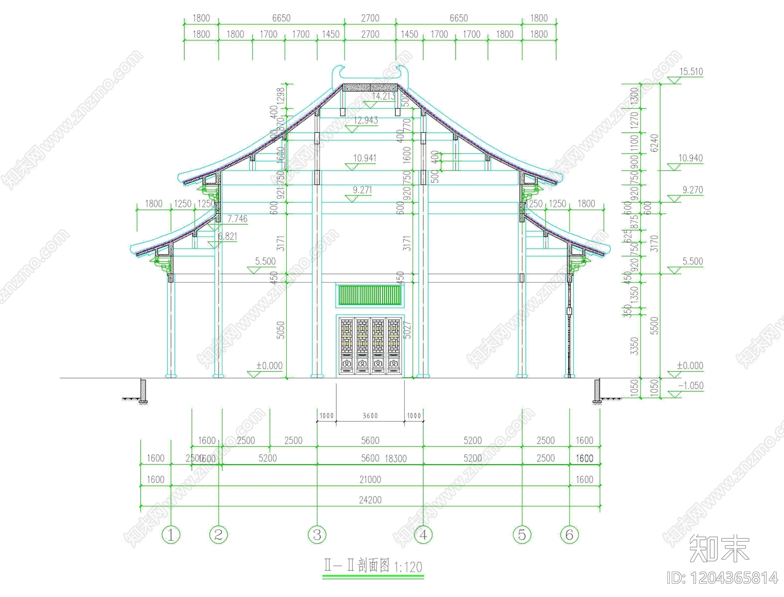 其他古建筑cad施工图下载【ID:1204365814】