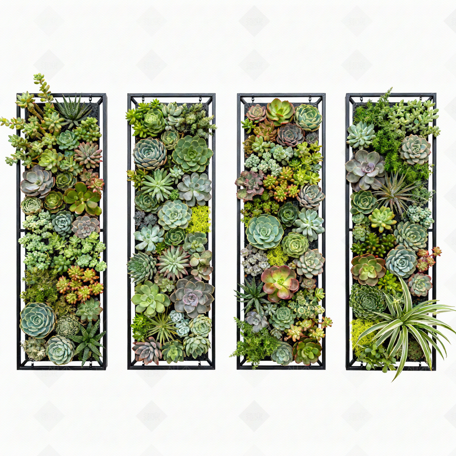 现代绿植墙贴图下载【ID:1204372457】